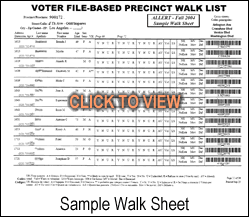  Click to see a larger image Voter File Based Precinct Walk List