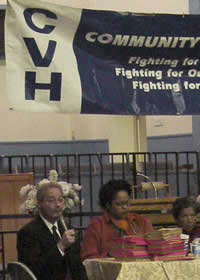 New York City mayoral candidate Fernando Ferrer speaks at a forum hosted by Community Voices Heard