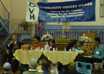 A candidate forum hosted by Community Voices Heard earned their project some media