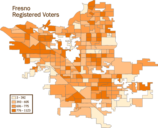 Fresno Voter Registration Map